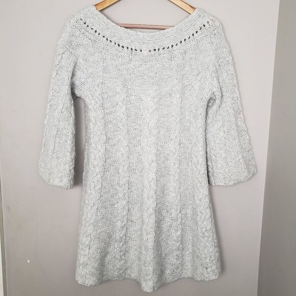 Free People Wool Blend Braided Chunky Cable Knit S - Picture 4 of 4